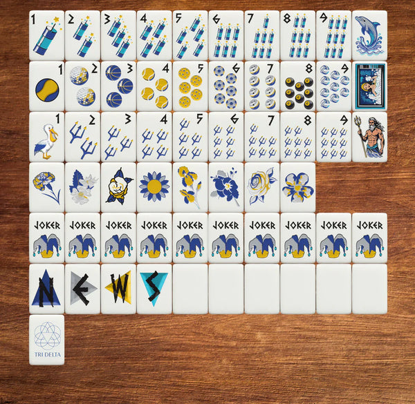 Mahjong Tile Set- Delta Delta Delta