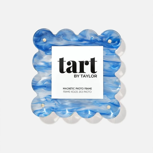 Mini Acrylic Picture Frame- Blue Marbled