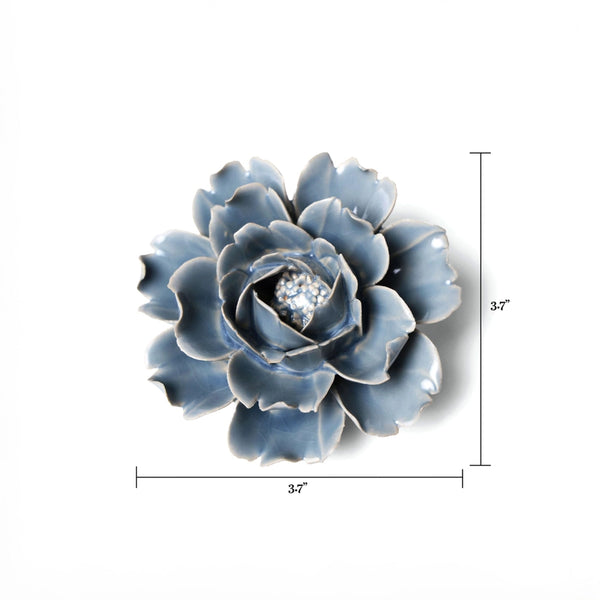 Ceramic Flower- Pastel Blue Rose