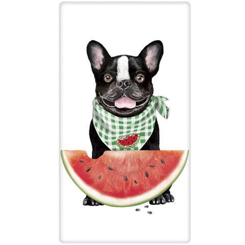 Watermelon Frenchie Bagged Towel