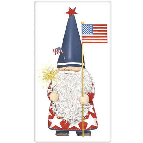 Patriotic Gnome Bagged Towel