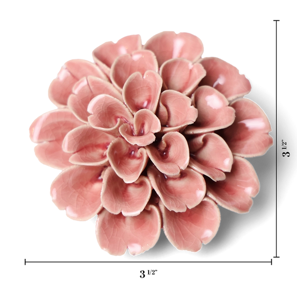 Ceramic Flower- Champagne Pink Hydrangea