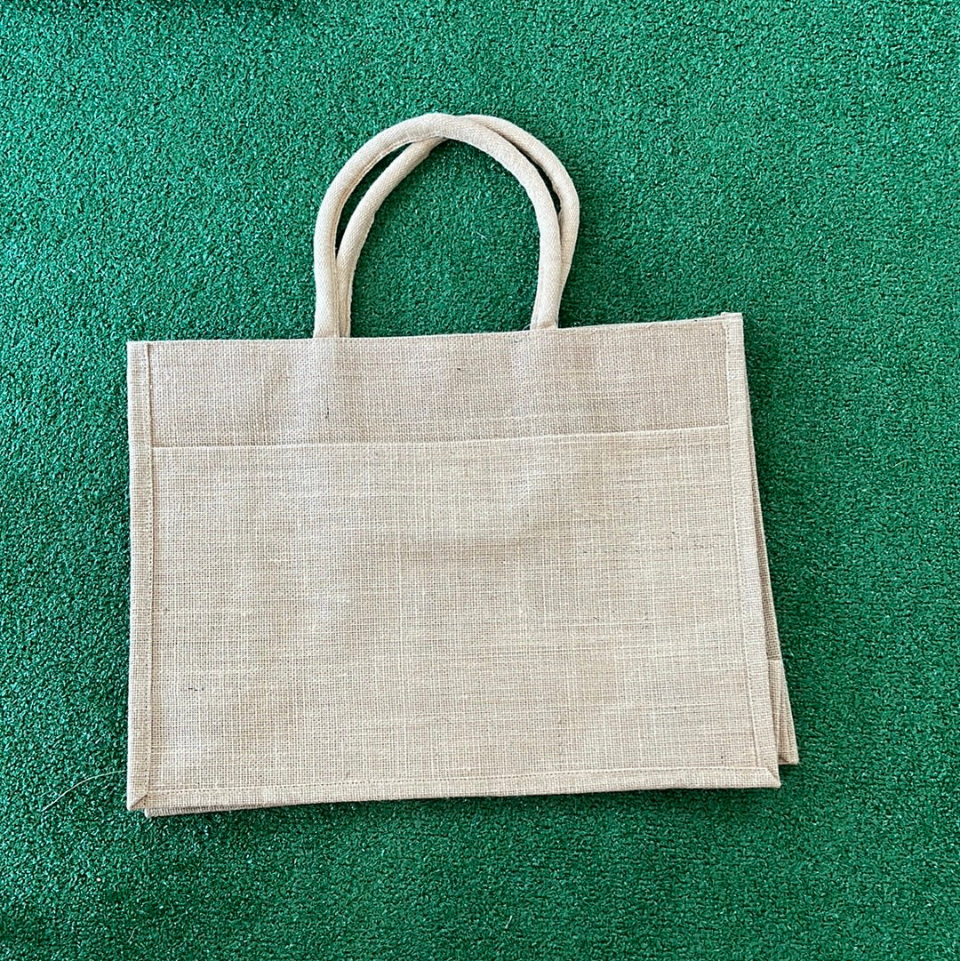 Jute Pocket Tote - Thumbnail 3