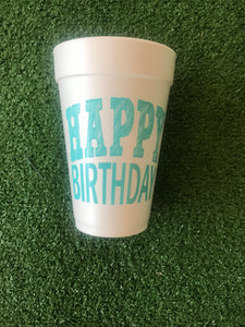 Styrofoam Cups - Happy Birthday Sketch
