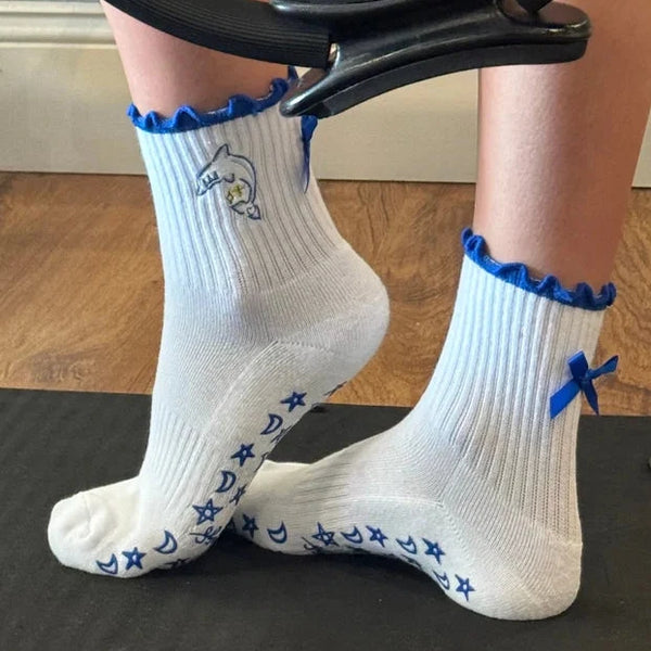Pilates Grippy Socks- Delta Delta Delta