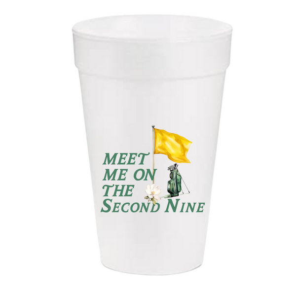 Meet Me On The Second Nine- Styrofoam Cups