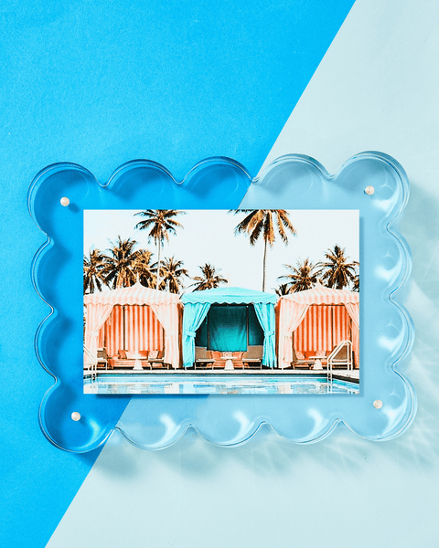 Acrylic Picture Frame- Neon Blue