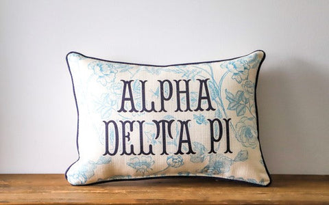 Sorority Toile Alpha Delta Pi Pillow