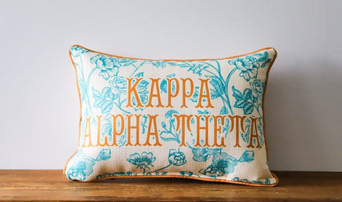 Sorority Toile Kappa Alpha Theta Pillow