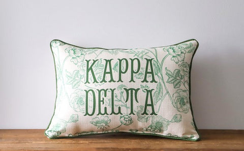 Sorority Toile Kappa Delta Pillow