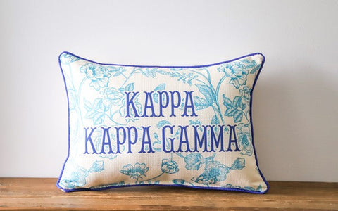 Sorority Toile Kappa Kappa Gamma Pillow