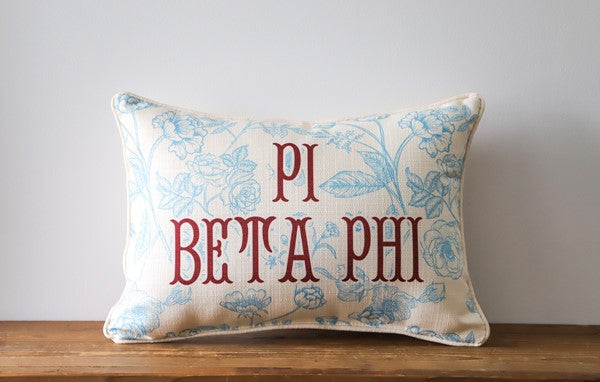 Sorority Toile Pi Beta Phi Pillow