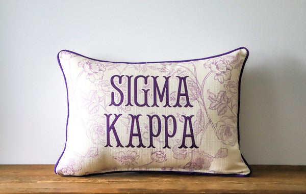 Sorority Toile Sigma Kappa Pillow