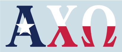 Texas Flag Decal Alpha Chi Omega