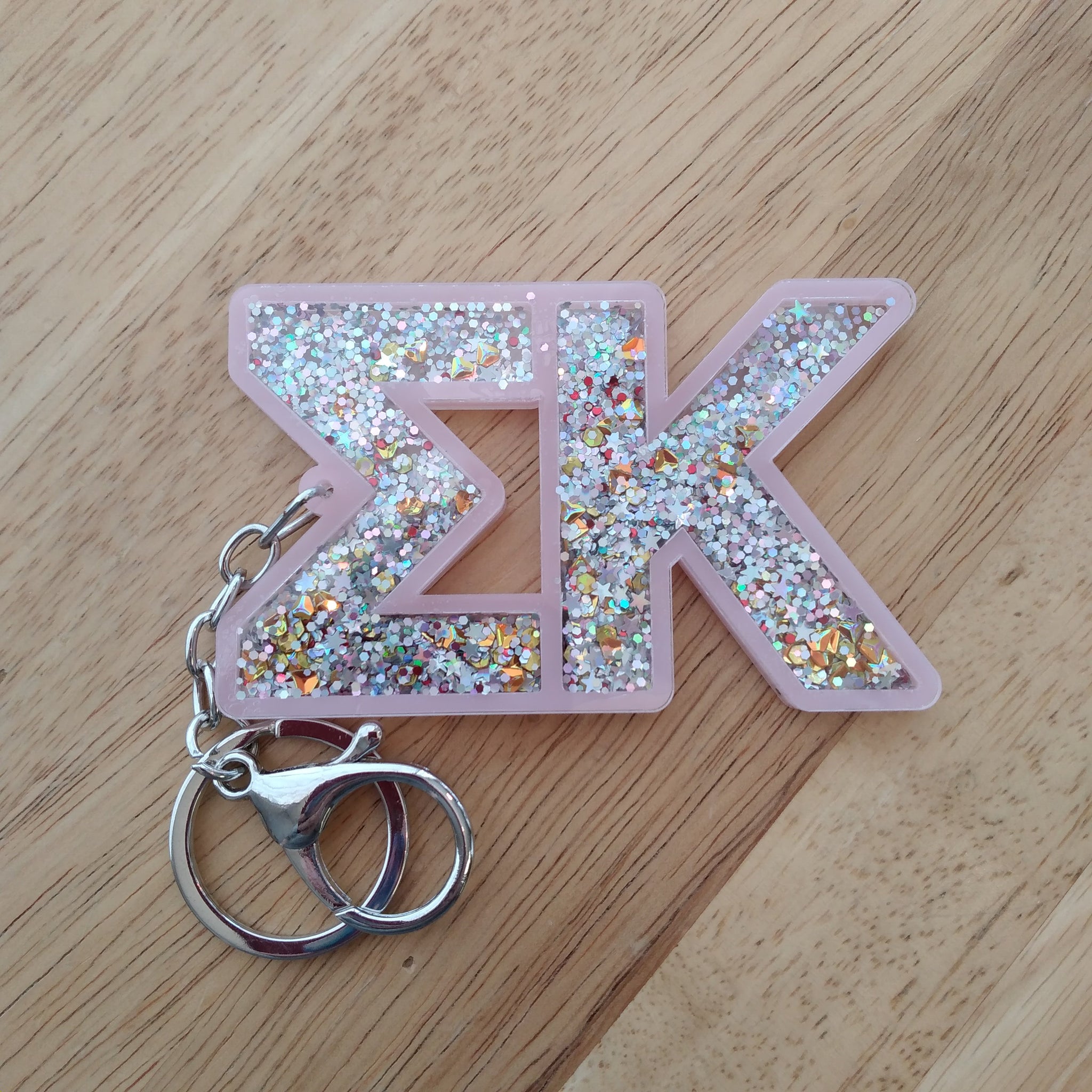 Glitter Keychain - Sigma Kappa