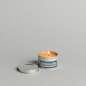 Votivo Travel Tin Candle - Smoked Wood & Amber