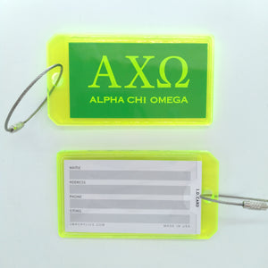 Acrylic Luggage Tag - Alpha Chi Omega