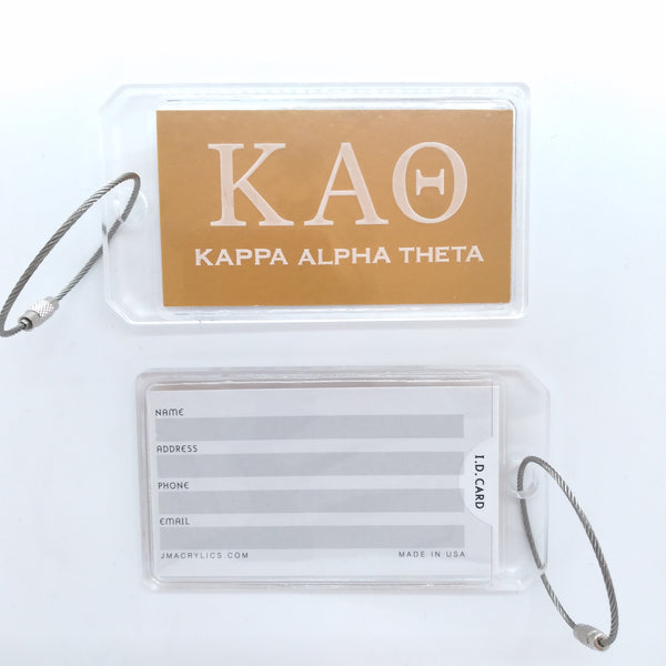 Acrylic Luggage Tag - Kappa Alpha Theta