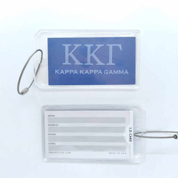 Acrylic Luggage Tag - Kappa Kappa Gamma