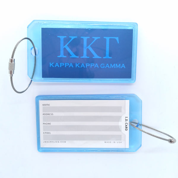 Acrylic Luggage Tag - Kappa Kappa Gamma