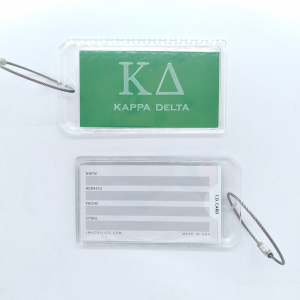 Acrylic Luggage Tag - Kappa Delta