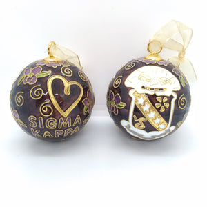 Exclusive Cloissone Ornament- Sigma Kappa