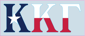 Texas Flag Decal - Kappa Kappa Gamma
