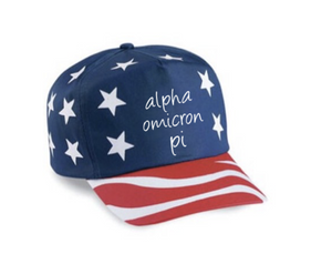 American Flag Hat - Alpha Omicron Pi