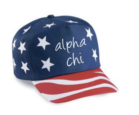 American Flag Hat - Alpha Chi Omega