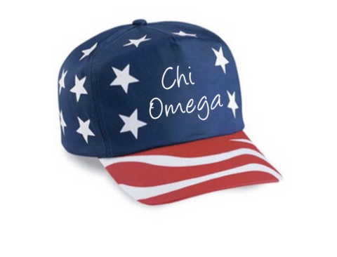 American Flag Hat - Chi Omega