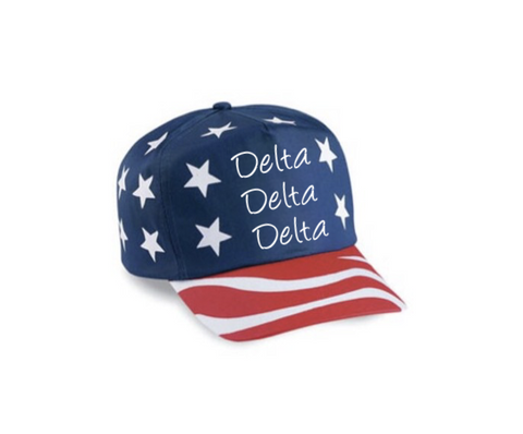 American Flag Hat - Delta Delta Delta