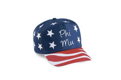 American Flag Hat - Phi Mu
