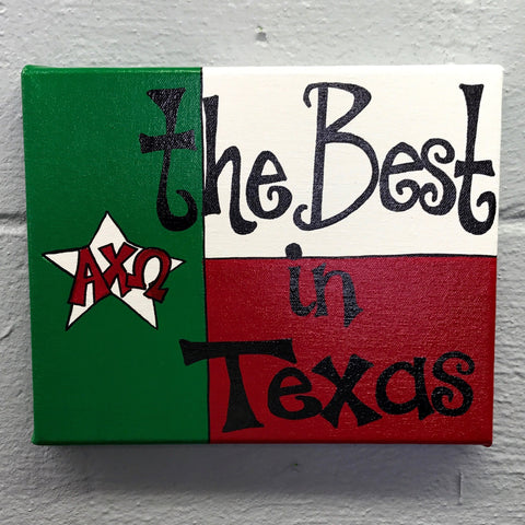Best in Texas Canvas - Alpha Chi Omega
