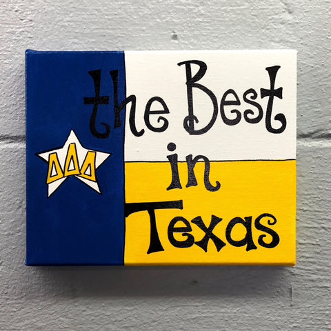 Best in Texas Canvas - Delta Delta Delta