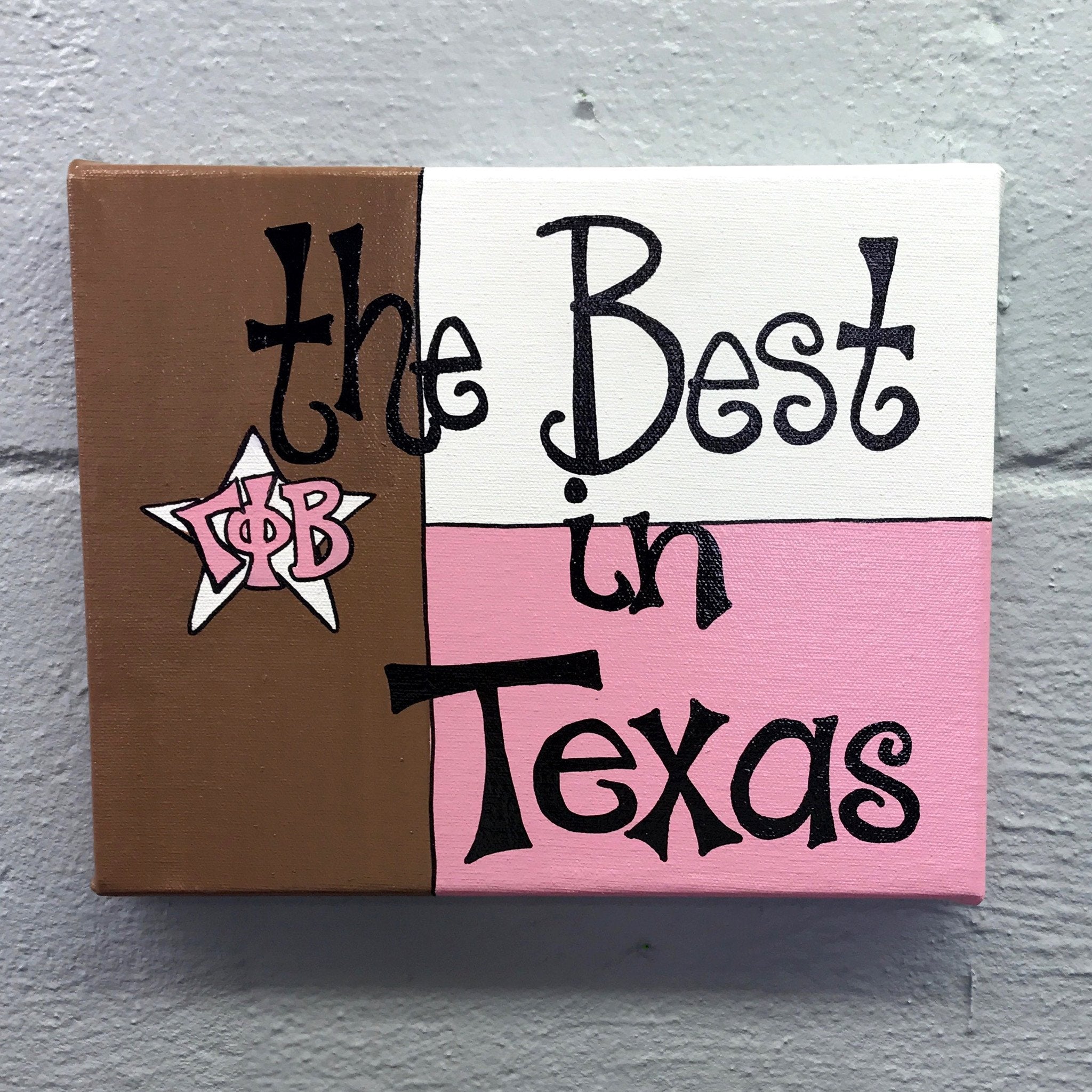 Best in Texas Canvas - Gamma Phi Beta