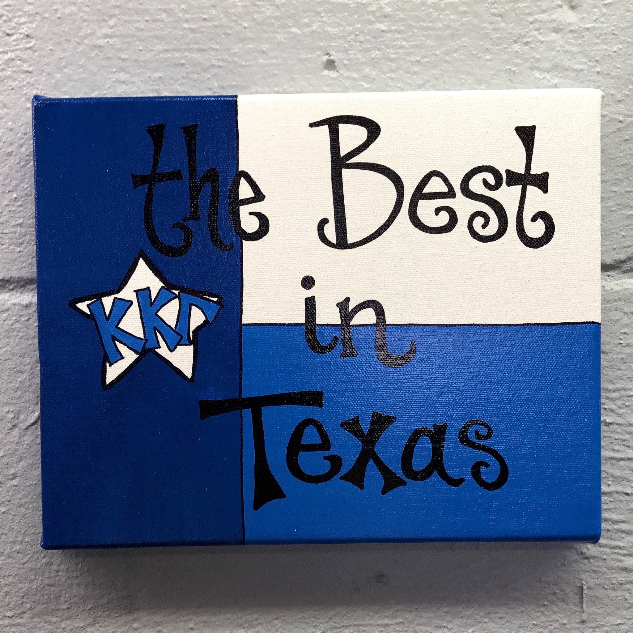 Best in Texas Canvas - Kappa Kappa Gamma