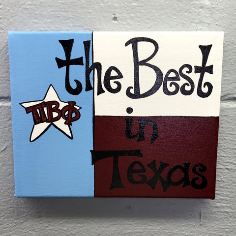 Best in Texas Canvas - Pi Beta Phi