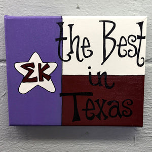 Best in Texas Canvas - Sigma Kappa