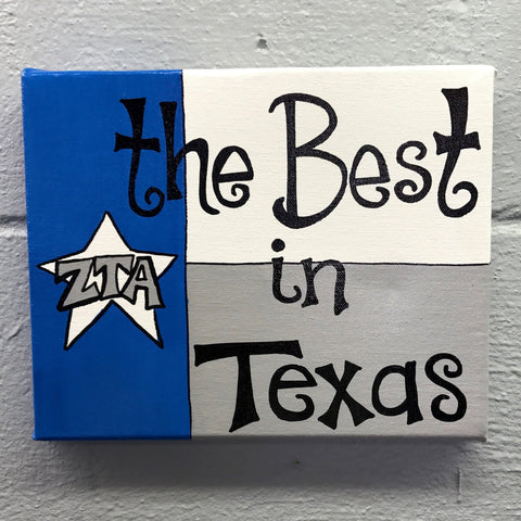 Best in Texas Canvas - Zeta Tau Alpha
