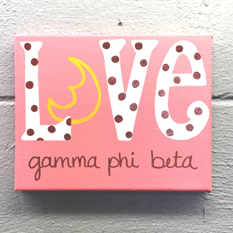 Love Painted Canvas - Gamma Phi Beta