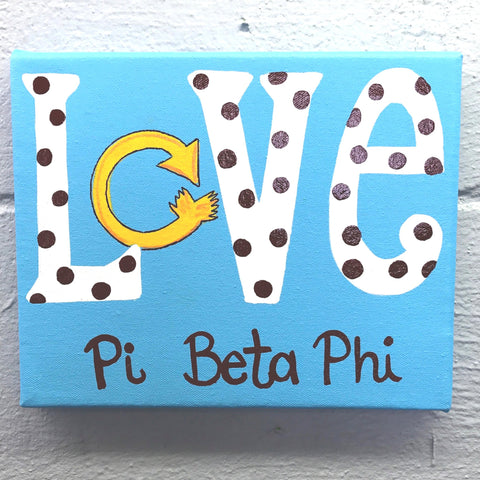 Love Painted Canvas - Pi Beta Phi