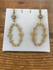 La Vie Parisienne LE 164 Oval Flower Earring