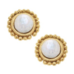 Susan Shaw 1450 Handcast Round Pearl Stud Earring