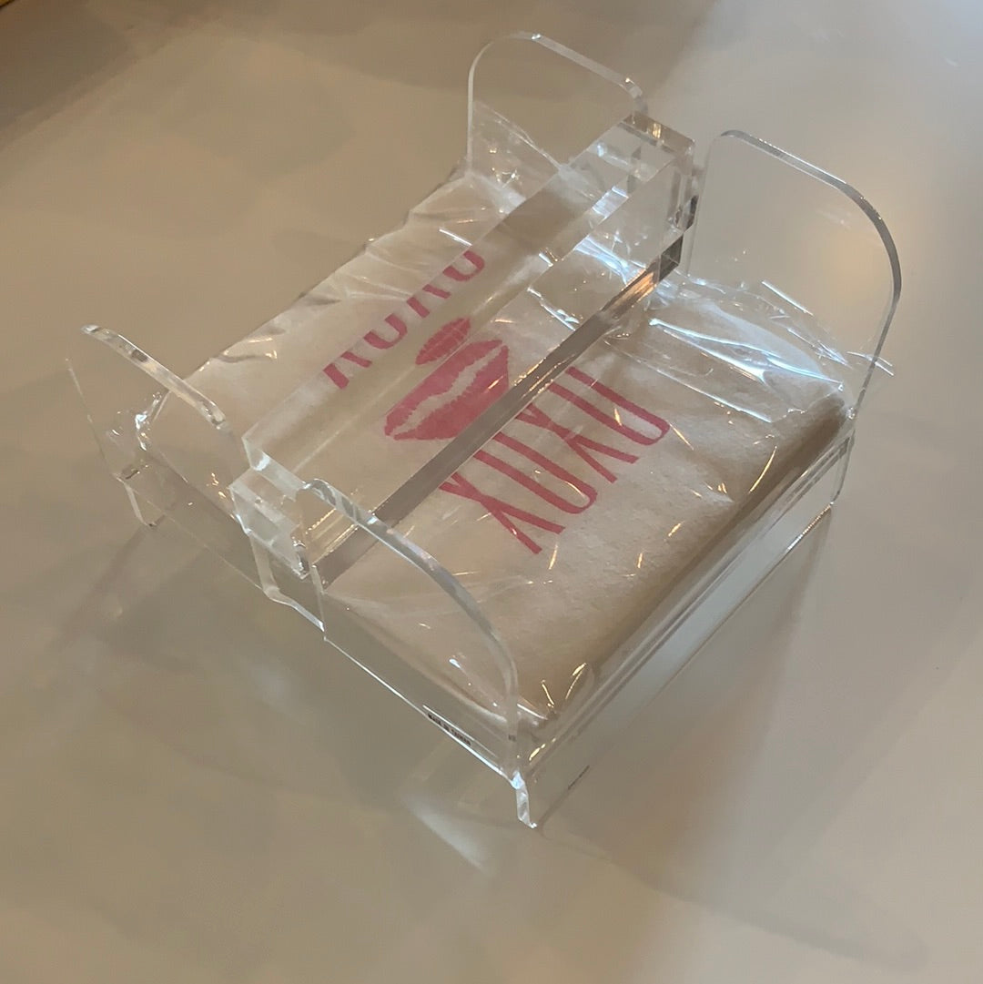 Acrylic Solid Bar Cocktail Size Napkin Holder