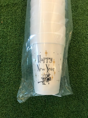 Styrofoam Cups - Happy New Year