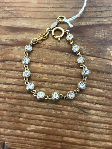 La Vie Parisienne 1611 Gold and Crystal Bracelet