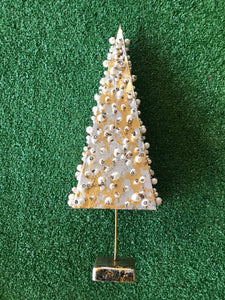 Gilded Gold Christmas Tree with Pearls