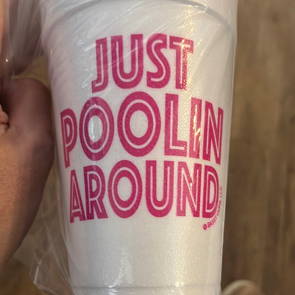 Styrofoam Cups - Just Poolin Around