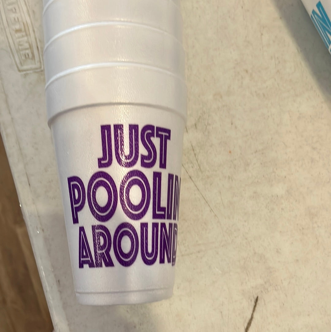 Styrofoam Cups - Just Poolin Around