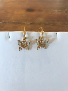 La Vie Parisienne 9754 Small Crystal Butterfly Earring